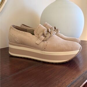 Platform Chain Slip-On Loafer - Beige